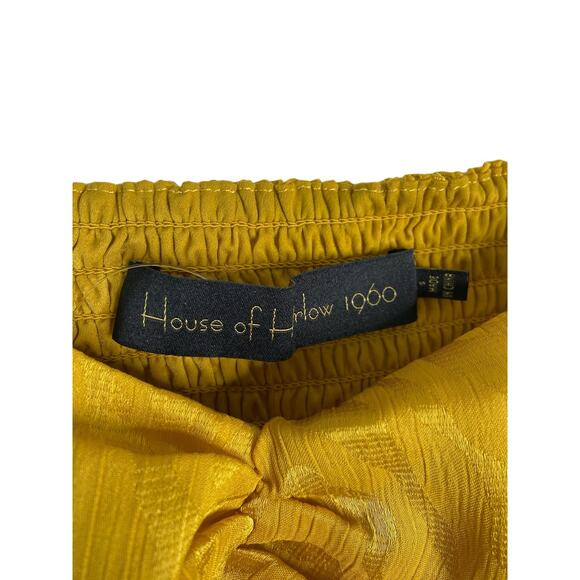 Revolve House of Harlow Cropped Textured Top Long Sleeve Smocked Back Size S - Picture 3 of 7